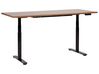 Elektricky nastavitelný psací stůl 180 x 80 cm tmavé dřevo/černý DESTINAS_899725