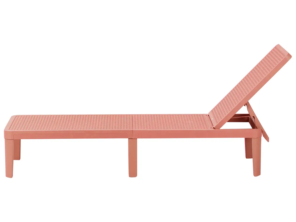 Lettino Prendisole OSSIMO Materiale sintetico Rosso_1032259