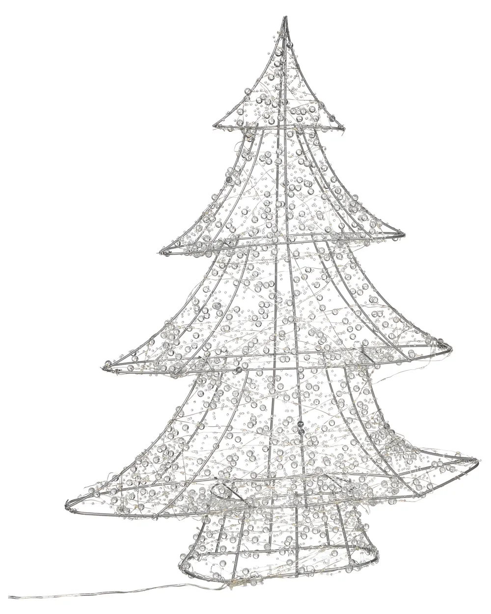Dekoracja ogrodowa LED BLONDUOS 60 cm Choinka Srebrny_1015674