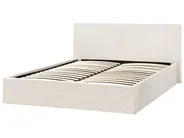 Bett mit Stauraum ORBEY Bouclé Cremeweiß 140 x 200 cm_981709