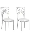 Set of 2 Dining Chairs GIRARD Metal Silver