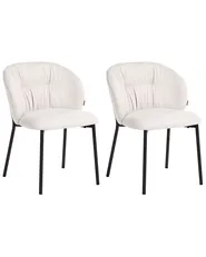 Set of 2 Dining Chairs MESA Fabric Light Beige_1103929