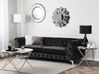 Soffa 3-sits sammet svart SOTRA _707197