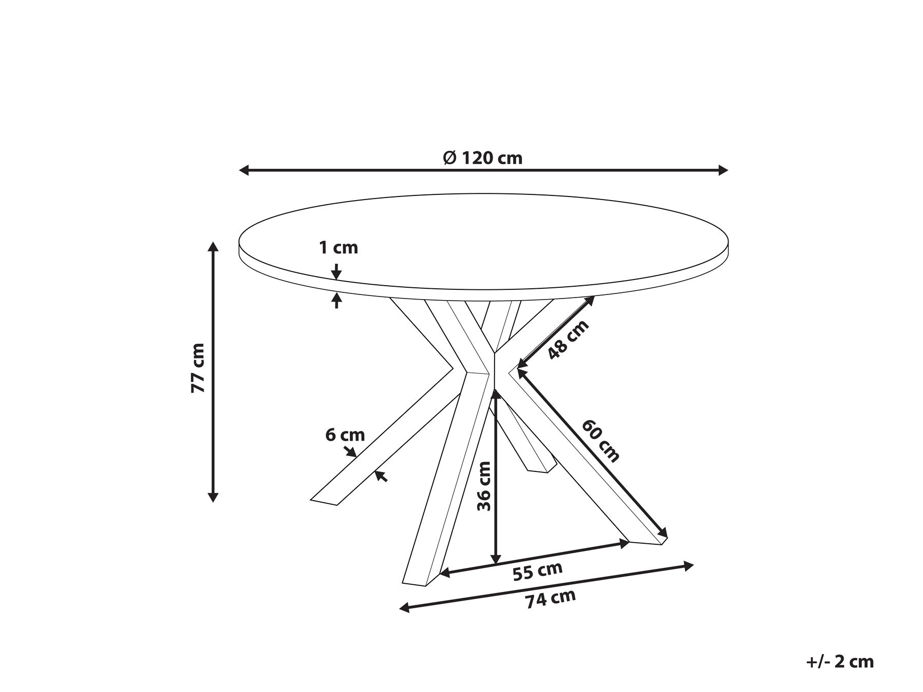 Garden Dining Table MALETTO 120 cm 120 cm Glass White_956889