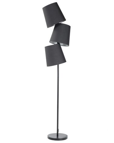 Háromégős fekete fém állólámpa 164 cm RIO GRANDE