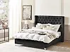 Cama Terciopelo LUBBON 160 x 200 cm Negro