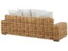 3 Seater Rattan Garden Sofa Natural FORLI | Beliani.co.uk
