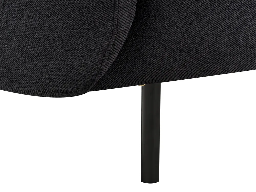 Sofa 3 Seater LOEN Fabric Black_920346