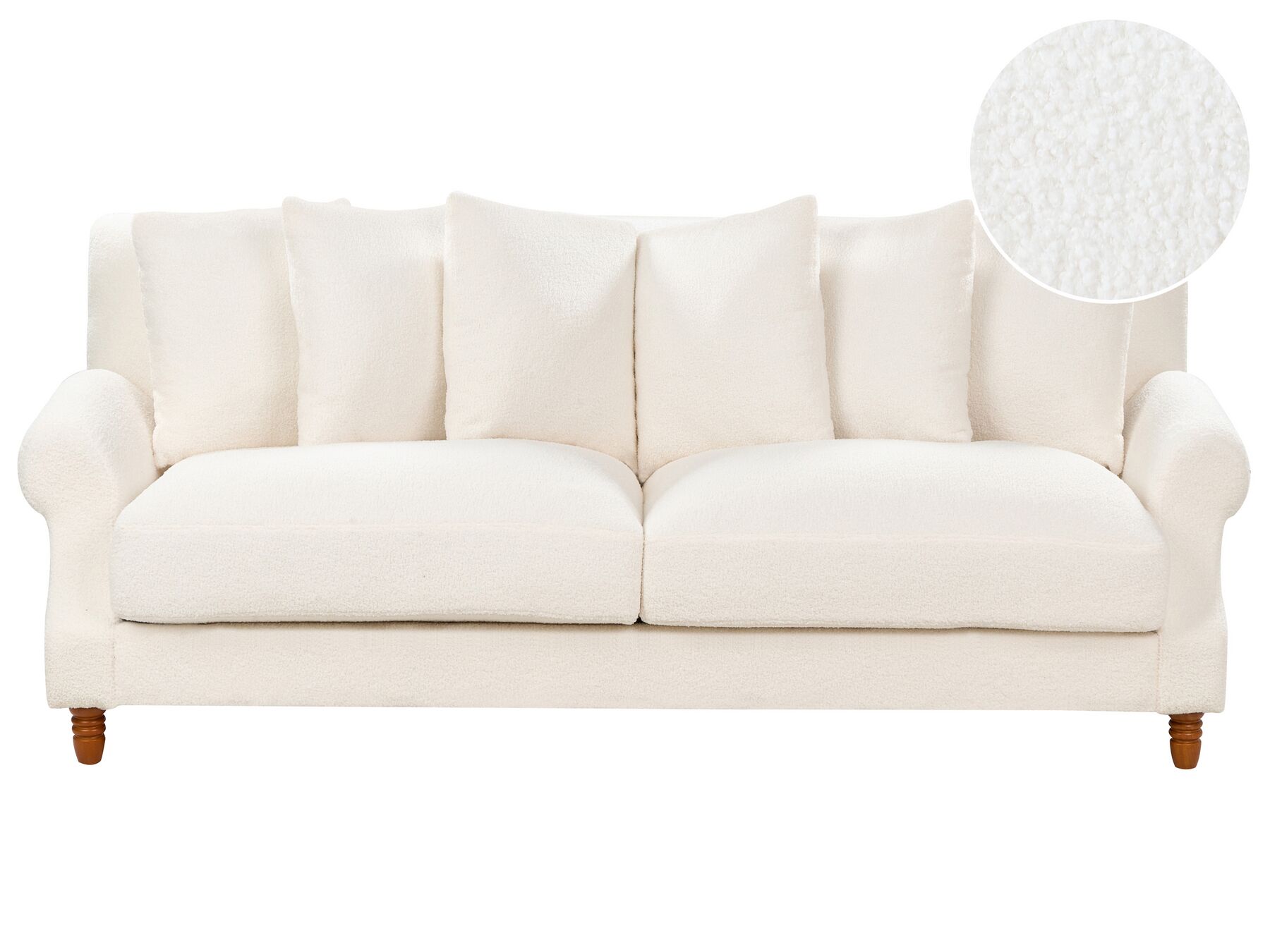 3 personers sofa off-white bouclé EIKE_918872
