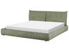 Manšestrová postel 180 x 200 cm zelená VINAY_880008