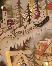 Christmas Decoration LED JOKELA 45 cm Advent Calendar Light Brown_1180114