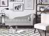 Chaise longue en velours gris clair avec rangement PESSAC II_763404