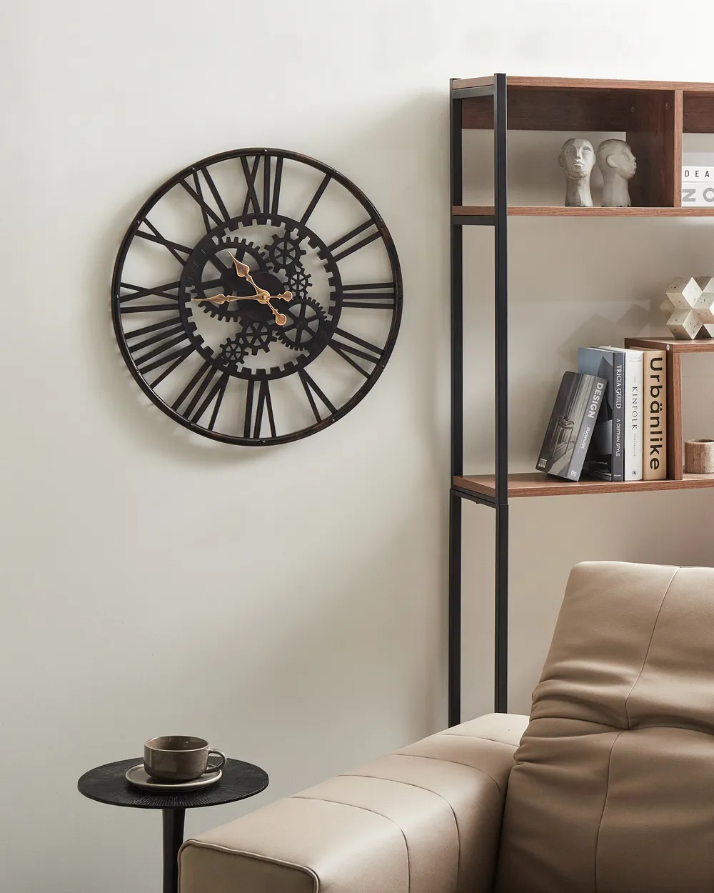 Zegar ścienny PETRER 60 cm Metal Czarny_1047598