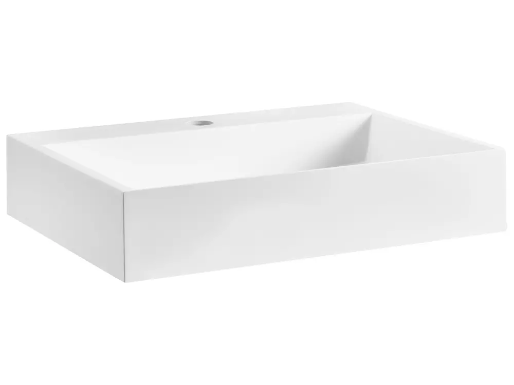 Wall Hung Basin QUENKO 600 x 380 mm Mineral Cast White_981184
