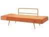 2-Sitzer Schlafsofa Samtstoff orange SAARELA_932712