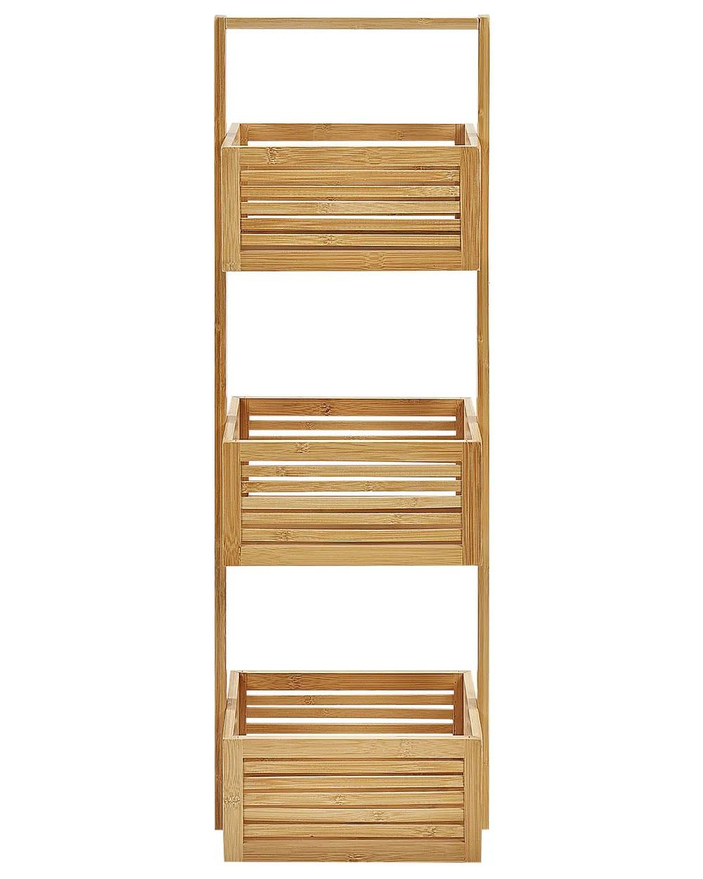 Scaffale Vitta 4 Ripiani In Legno Colore Marrone | Libreria Stretta 35x30x100 Cm Per Bagno, Ufficio O Ripostiglio | Design Minimalista