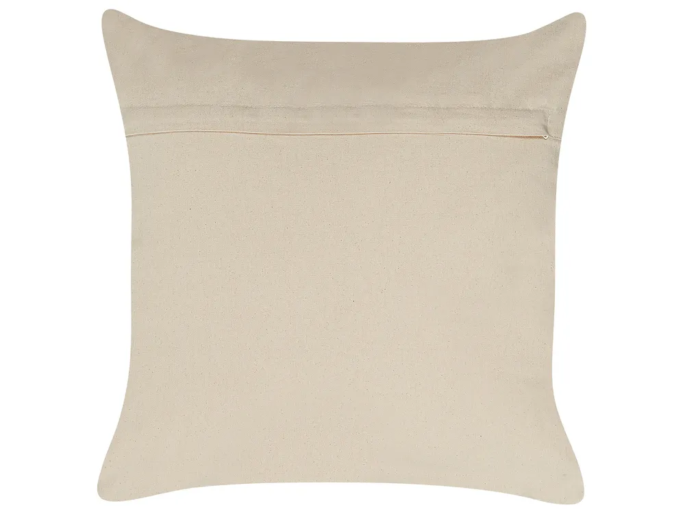 Conjunto de 2 almofadas decorativas OUJDA 50 x 50 cm Algodão Dourado Padrão geométrico_831049