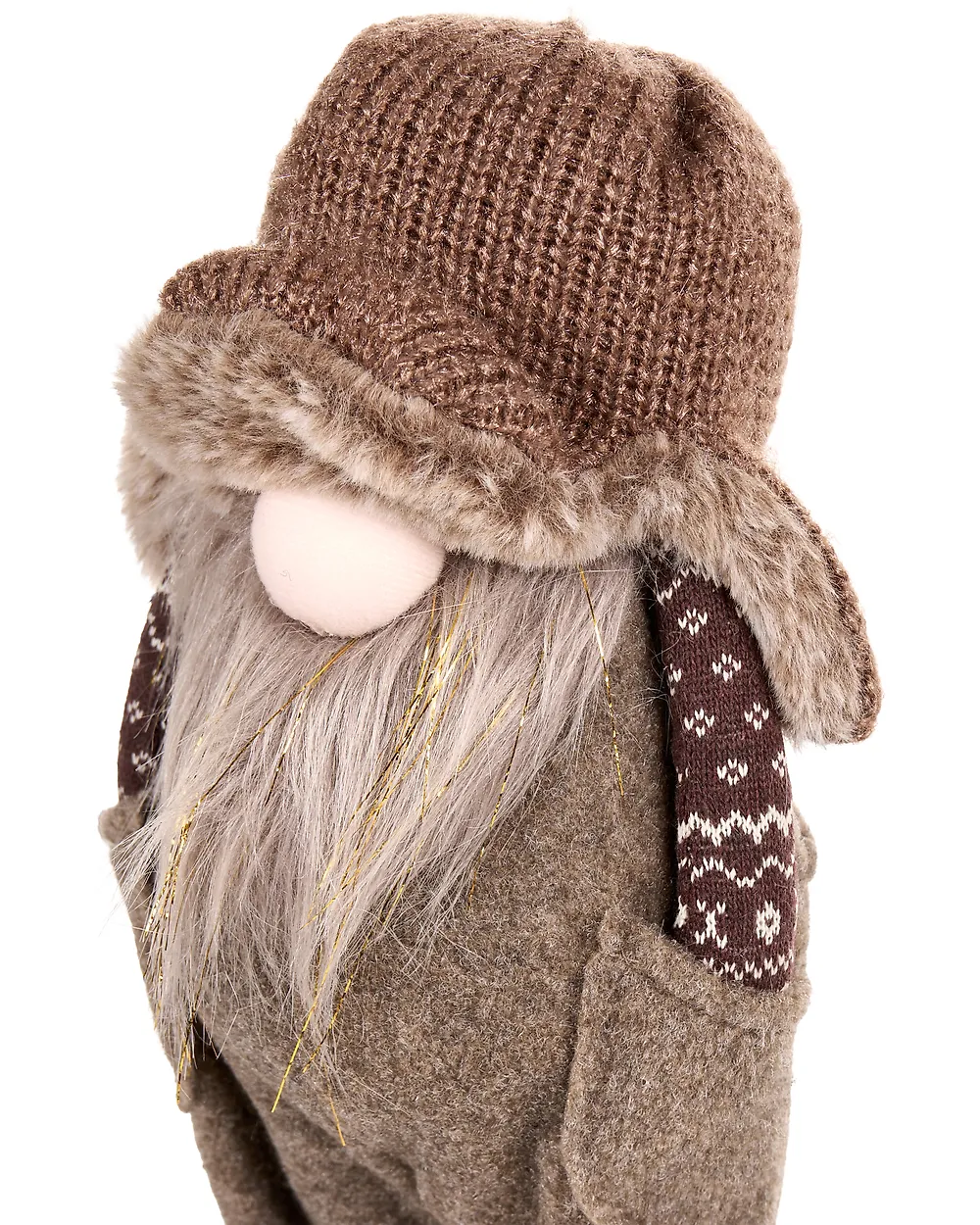 Set of 2 Christmas Decorations PAROLA 39/54 cm Gnome Brown_1174981