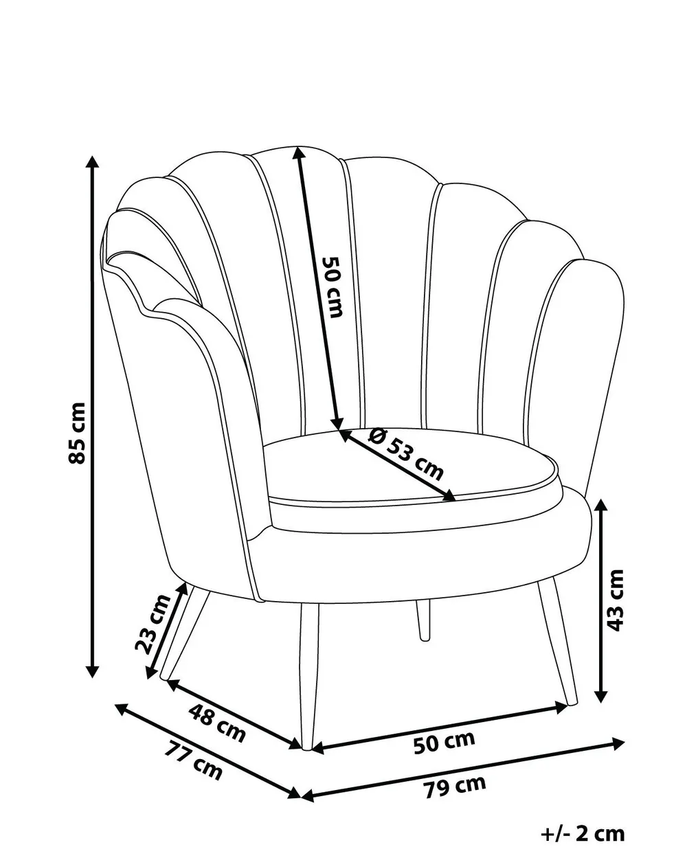 Armchair LOVIKKA Velvet Off-White_881507