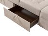 Sectional Sofa Bed with Ottoman Taupe FALSTER_935854