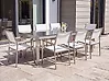 Mesa de jardín GROSSETO 220 cm 100 cm Granito Pulido Gris