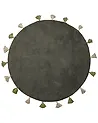 Kids Rug KODINHI  Dark Green ø 120 cm Cotton