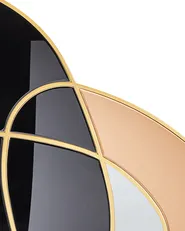 Wall Mirror TAILLY 99 cm 89 cm Black_947210