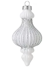 Conjunto de 42 bolas de Navidad ICELIGHT Vidrio Transparente/Blanco_1191838