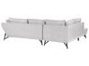 Right Hand Linen Corner Sofa Light Grey ELGA_929150