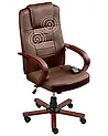 Massage Chair DIAMOND with Heating Leather Dark Brown