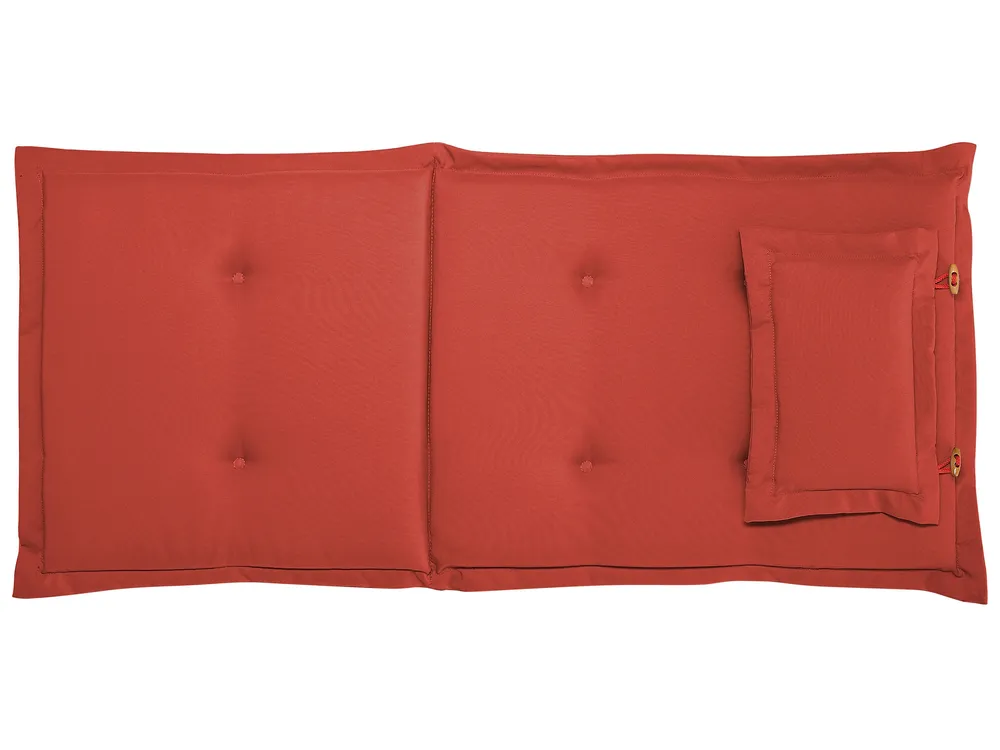 Set of 8 Back/Seat Cushions MAUI 40 x 54 cm Dark Red_769606