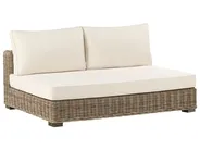 Garden Lounge Set with Table 4 Seater VARALLO Modular Rattan Grey Left Hand_954927