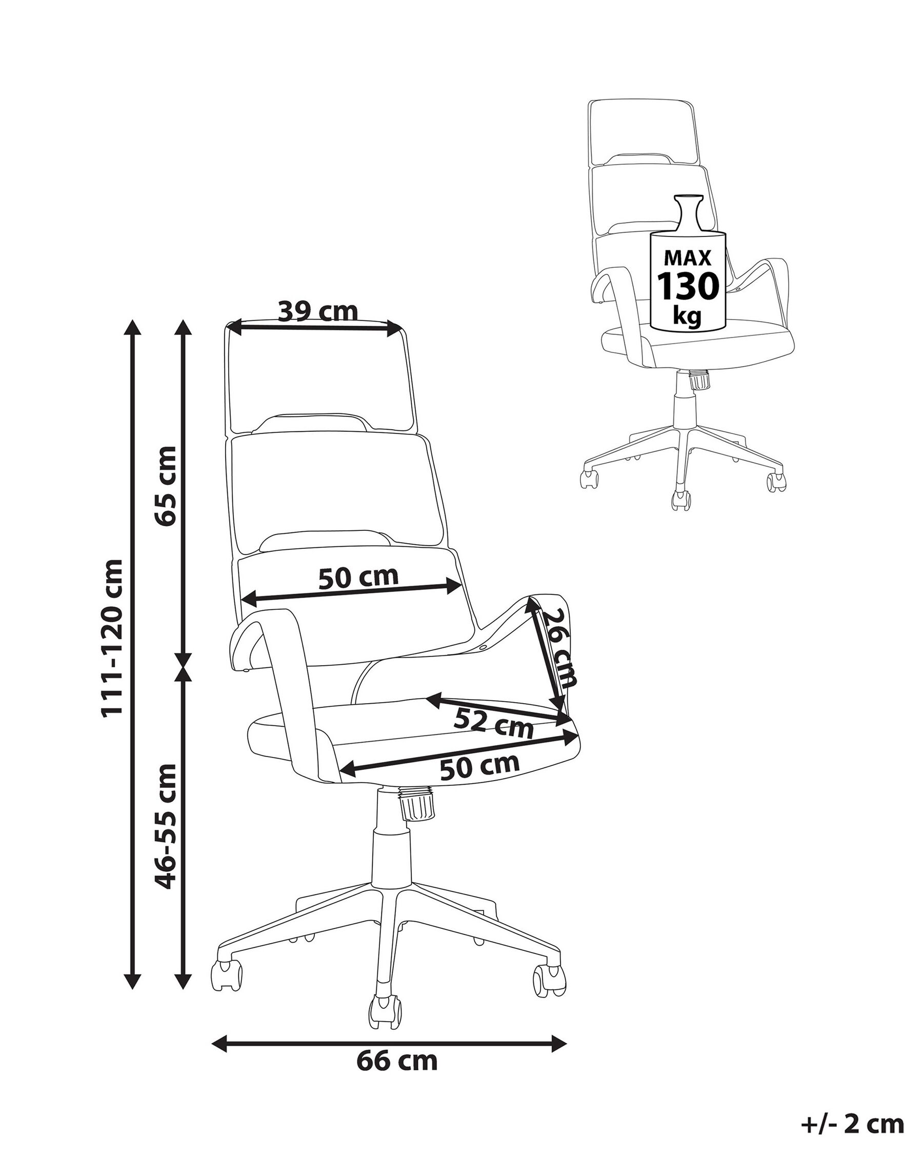 Sedia da ufficio GRANDIOSE Grigio_834291
