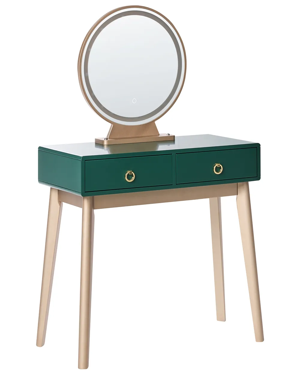 green dressing table Richmond Ridged Vanity Table, Matte Sage Green