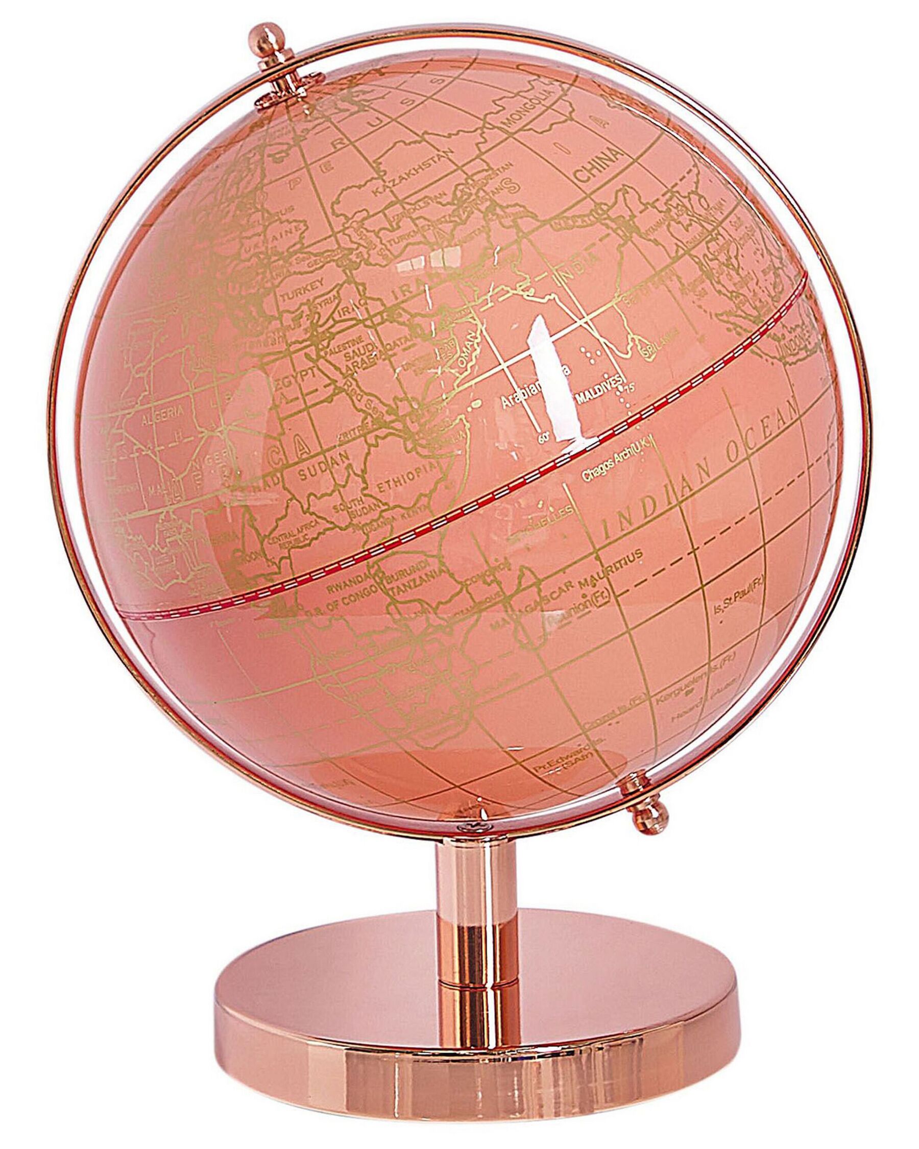 Globus rosa Metallfuss Metallic-Effekt 28 cm CABOT_785586