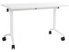 Bureau pliable avec roulettes 120 x 60 cm blanc CAVI_922094