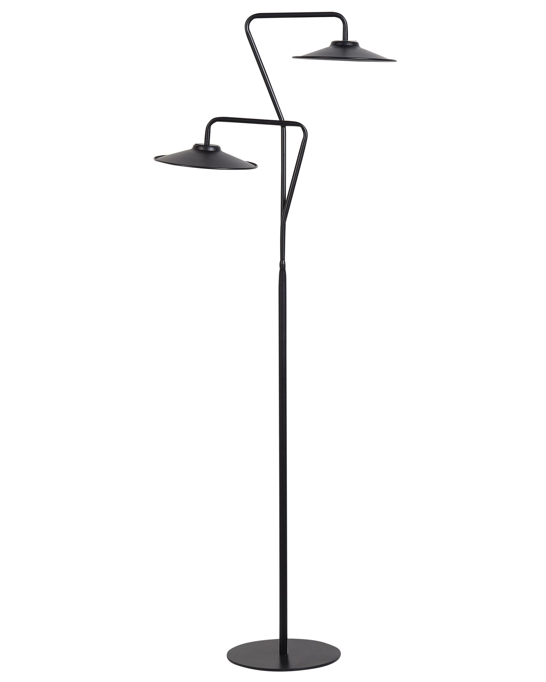 Kétégős fekete fém LED asztali lámpa 140 cm GALETTI_900123