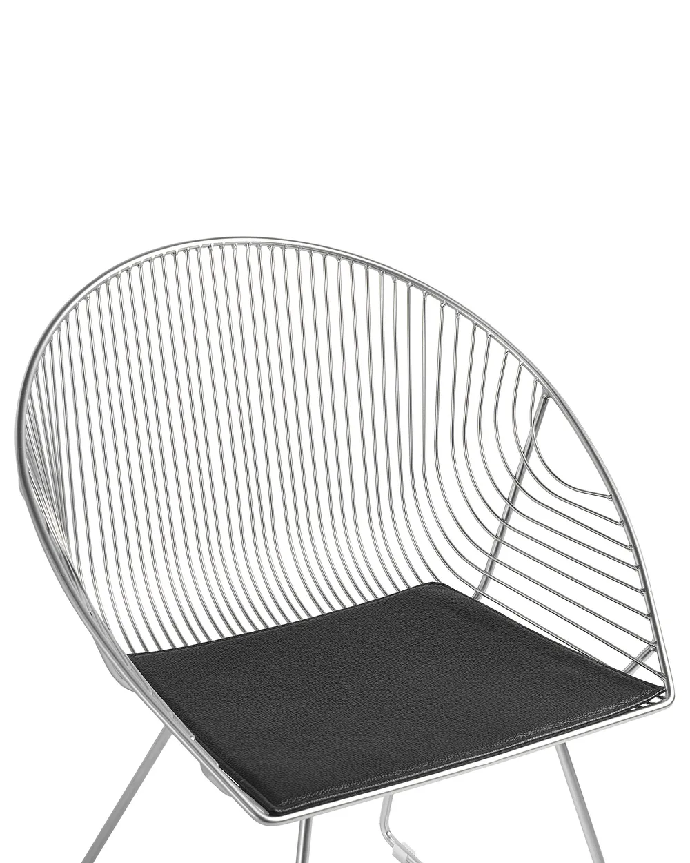 Conjunto De 2 Sillas De Comedor HARLAN Metal Plateado