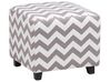 pouf en coton blanc et gris 37 x 37 x 32 cm KANSAS II_708887