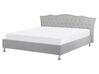 Čalúnená posteľ s úložným priestorom 160x200cm sivá METZ_255568