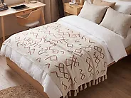 Manta BHIWANI Algodón 130 x 180 cm Beige_1182619