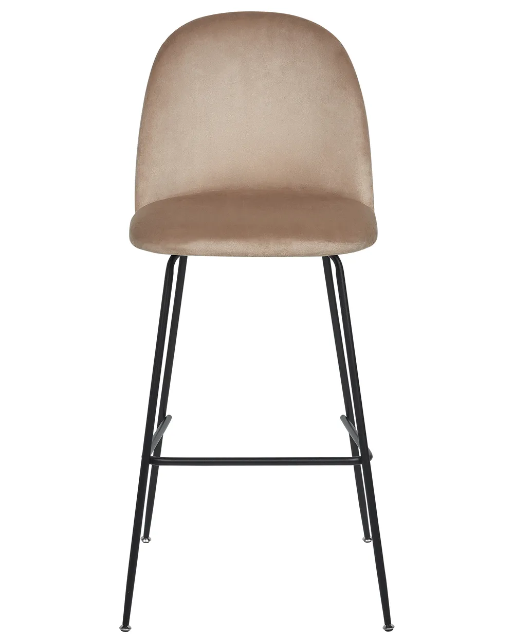 Set di 2 sedie alte ARCOLA Velluto Tortora_902384