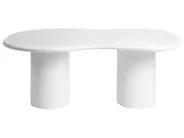 Garden Dining Table SIRMIONE 200 cm 110 cm Terrazzo Effect White_1052919