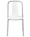 Lot de 4 chaises de jardin blanc et gris clair SPEZIA_808235