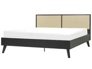 Bed Rattan MONPAZIER 180 x 200 cm (EU Super King) Black_863363