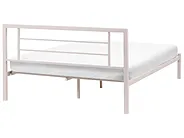 Łóżko Metal CUSSET 140 x 200 cm Jasnobeżowy_1162074