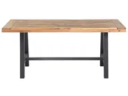 Garden Dining Table SCANIA 170 cm 80 cm Acacia Wood Black_705186