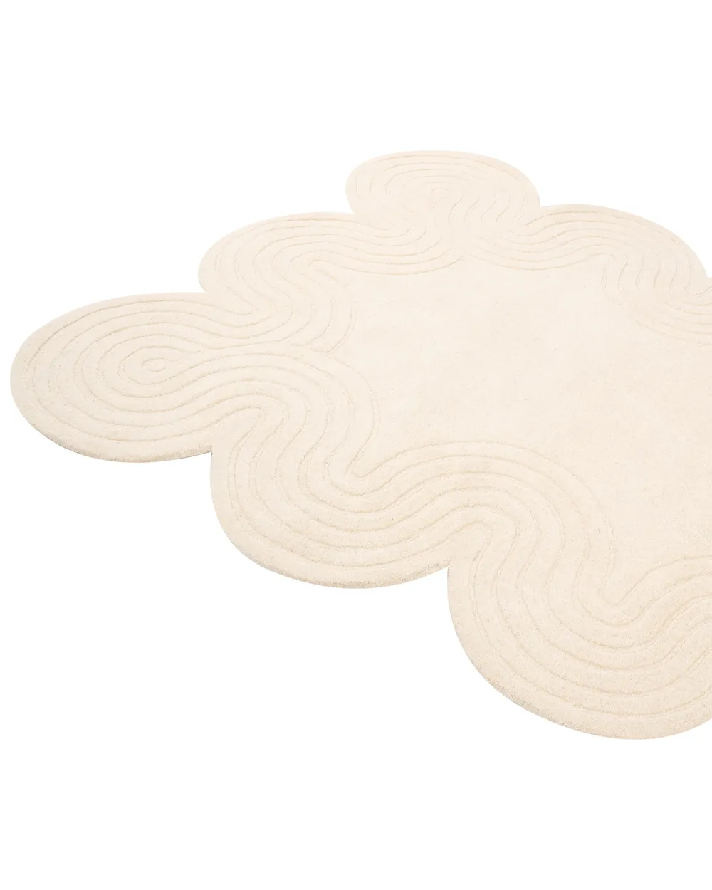 Rug MALVAN Beige 160 x 230 cm Wool_1036914