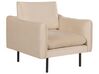 Sofa Set Samtstoff beige 4-Sitzer mit Ottomane VINTERBRO_897466