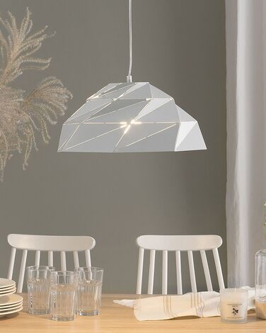 Metal Pendant Lamp White RUBICON